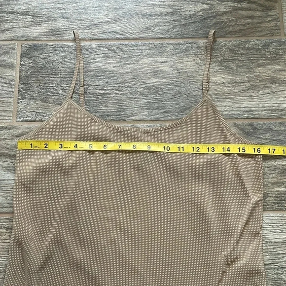 Club Monaco silk camisole Tan Small White polkadot design Women’s size M - Picture 4 of 11